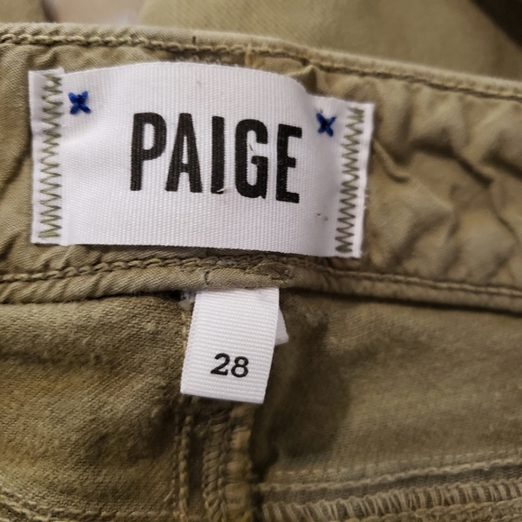 PAIGE Jolie Cargo Vintage Green Ivy Jeans size 28 - Picture 6 of 12